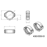 34mm kikarsiktesfäste | kort Picatinny QD-bas 