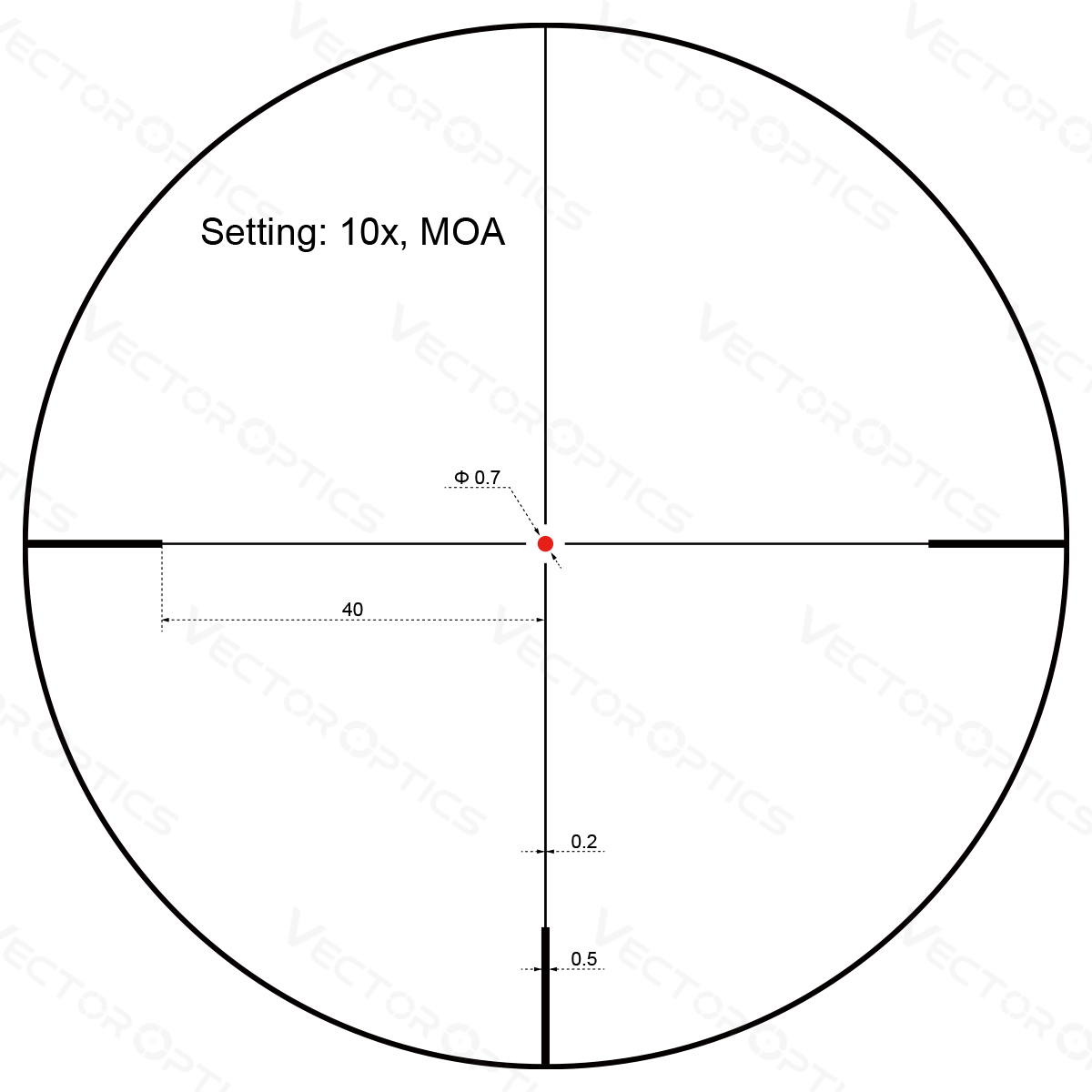 Vector Optics Forester 2-10x40SFP kikarsikte 