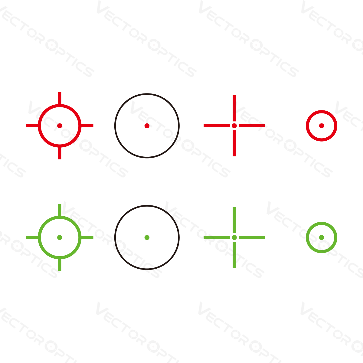 Vector Optics Omega 23x33 Fyra Riktmedel Reflexsikte rödpunktssikte 