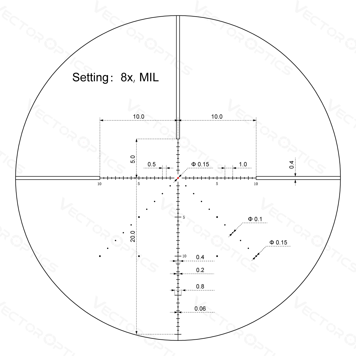 Vector Optics Veyron 2-8x32IR kompakt kikarsikte 